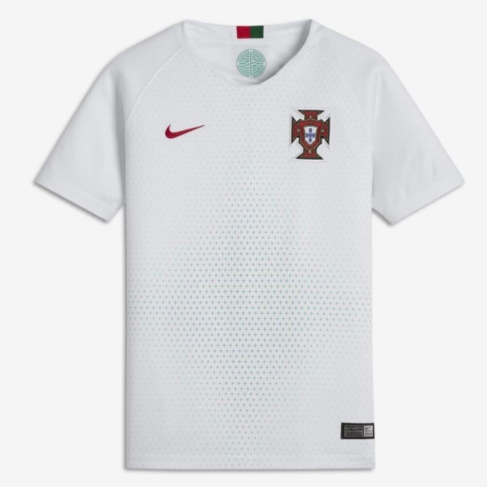 NWT Nike Portugal 2018 World Cup Away Soccer Jersey White Youth Unisex, Sz. XLJR